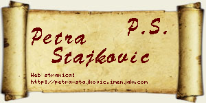 Petra Stajković vizit kartica